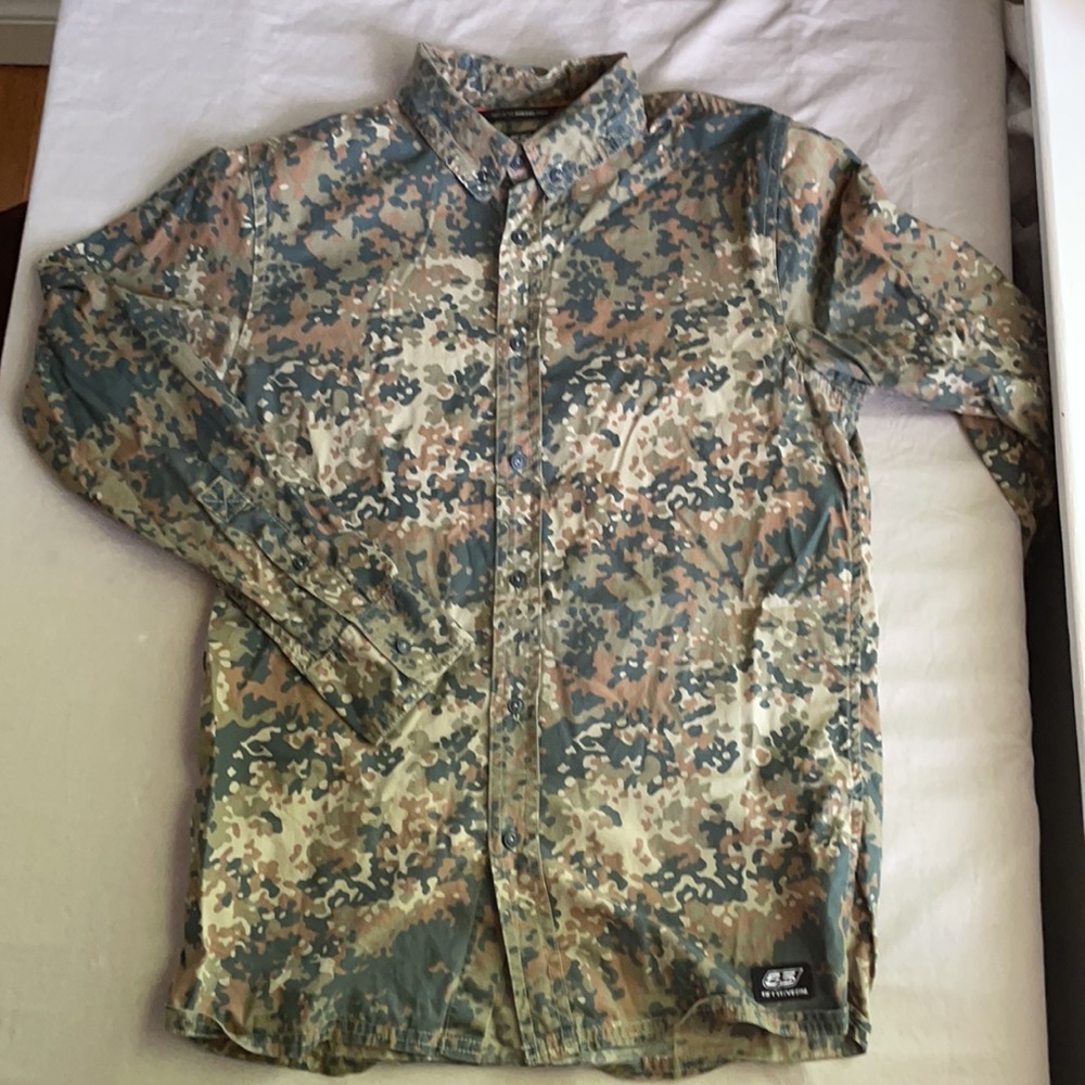 Diesel camouflage printed sz small fiftyfivedsl mens green brown - Picture 5 of 13